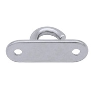 18 Pack Stainless Steel Ceiling Hooks M5 Oval Open Hooks Pad Eye Plate Anchor Screw Wall Mount Hook 