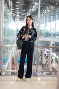 R06 Airport look Viscose ชุดเซทขึ้นเครื่อง