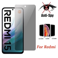 Anti Spy Privacy Tempered Glass For Redmi Turbo 5 4 A5 A4 A3 15 15C 14C 14R 13 13X 13C 12 10 9 8 12C