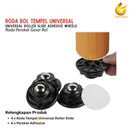 UNIVERSAL ROLLER SLIDE ADHESIVE Wheels 4 PCS
