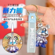 Promo🔥Creative Ordinary Flame Lighter Keychain(Gas Refillable-Api Biasa-Keychain)