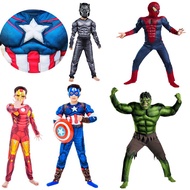 Marvel Endgame Deluxe Battle Hulk Iron Man Spiderman Superhero Costume Child Gloves Shield Game Character Props Kids
