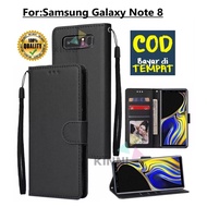 Case Samsung Galaxy Note 8 Wallet Case Leather - Casing Wallet Case Wallet Leather Flip Case Premium