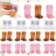 MOLIHA 1/10Pcs Mini Cowboy Boot Glasses, Plastic 1 Oz Western Cowboy Glasses,  Transparent Shot Glas