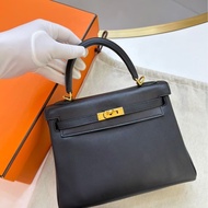 Hermes/愛馬仕kelly25黑金 x刻