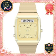 TIMEX Q TIMEX Watch Quartz 30m Waterproof Mineral Glass Ivory Dial TW2Y06000 Unisex