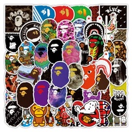 50 pcs Bape/A Bathing Ape Japan Trendy Brand Waterproof PVC Stickers