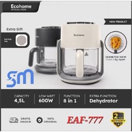 ECOHOME Air Fryer & Dehydrator 8 in 1 Function EAF777 4.5L Capacity with Panoramic Glass 360 View