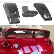 Carbon Fiber Spoiler Raise Lifter Block For Nissan R35 GTR Glossy Finish GT-R Trunk Wing Leg Fibre R