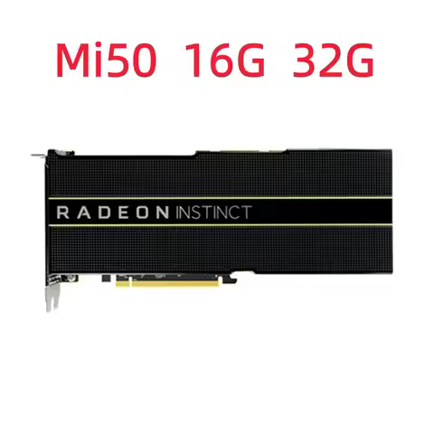 Instinct Mi50 액셀러레이터 16GB 32GB 그래픽 카드 HBM2 머신러닝, HPC, AI, GPU 99% 새상품
