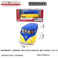 KINSMART 5060WM 1962 VW CLASSICAL BUS YELLOW BLUE 1-32 19