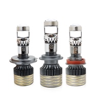 A81 Car led Headlight h4 Super Bright Far Near Integrated Dual Light Lens Headlight h7 Car Headlight