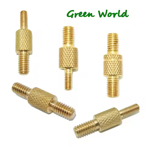 Green World 1pc/Lot Solid Brass Adapter,Double Male Thread