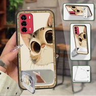 3D Plush Phone Case For ZTE Blade V40 Vita/A72 Phone Holder Soft case Cute Mirror Embroidery Protect