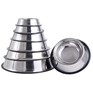 Pet Cat Dog Food Bowl Stainless Steel Pet Feeder with Non Skid Rubber Base No-Tip Dry Food Bowl for