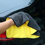 Kain Lap Microfiber Kuning Abu-Abu Lembut Detailing Mobil Motor