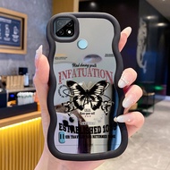 Casing For Realme C21 Case Cesing Dark Butterfly Silicone Pattern Wavy edge Mirror Casing Casing Sof