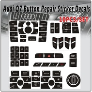 Cho Audi Q7 4L CD âm thanh đài phát thanh nút sửa chữa Sticker 2003 để 2014 Q7 điều chỉnh phụ kiện r