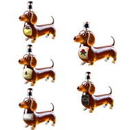 Dachshund Dog Whiskey Bottle,3D Sculpted Dachshund Shape Glass Tumbler,Red Wine Bottle,Reusable Liqu