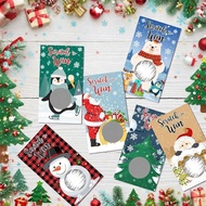 Set Christmas Party Cartoon Snowman Christmas Diy Set Scratch-off Lottery Tree Game Card R0z5
