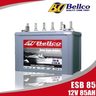 แบตเตอรี่ แบตเตอรี่โซล่าเซลล์ ESB85 12V 85AH Bellco Battery Deep Cycle ชนิดน้ำ