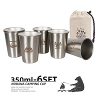 Outdoor Camping 4-Piece Set 304 Stainless Steel Water Cup Mountain Water Beer Tea Milk Coffee Cup fo