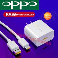 OPPO Charger Fast Charger 65W Vooc 3.0 Type C Cable 2 In1 Adapter Set For Android Reno 3/4