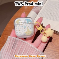 【Hot sale】For TWS-Pro4 mini Case Casing Soft Silicone Earphone Case Sweet Cute Cartoon