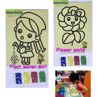 Kids DIY Color Colour Sand Painting Art Drawing Toys Sand Paper Crafts A6 sands art