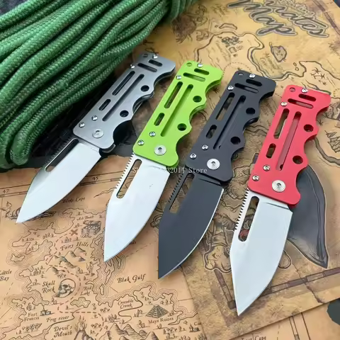 EDC Wilderness Survival Hunting Combat Knife Tactical Outdoor Mini 8Cr13Mov Steel Pocket Knife Campi