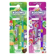 Kodomo Toothpaste+ZIGZAG Brush Fruit Toothpaste SET Kids Toothpaste Kids Toothbrush