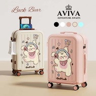 AVIVA Travel Bag Size 20/24 Inches High Quality Lucky Bear Pattern Wheels Carry-On Handbag Luggage B