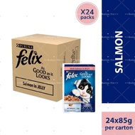 Felix As Good As It Looks Adult Salmon in Jelly Wet Cat Food (24 x 85g)