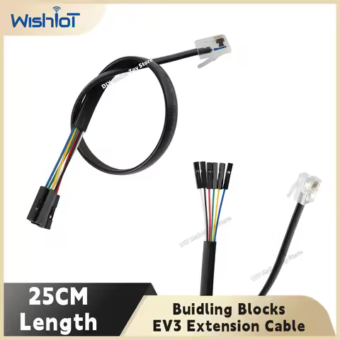 EV3 Extension Line 6p6c Building Blocks Crystal Head to 6P Female DuPont Head Connector Wire for Mic