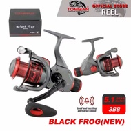 BUNYI KATAK - MESIN PANCING SPINNING JENAMA TOMMAN BLACK FROG FISHING REEL MADE FROM HIGH QUALITY TO
