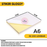 Kertas Stiker Cromo Glossy A6 isi 200 lembar - Kertas Sticker A6
