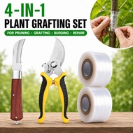 4 in 1 Plant Grafting Set Pruning Shears Grafting Tool with 2 Rolls Grafting Tape
