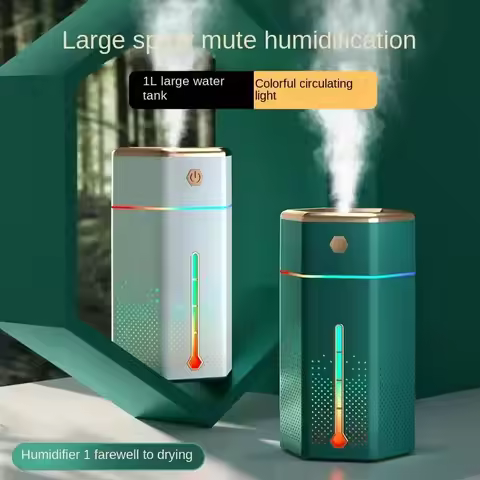 Nightlight Colorful Atmosphere Light Humidifier Usb Home Desktop Portable Atomizer 1L Water Refill D