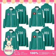 Season 2 Squid Game 456/120 Kids Jacket Halloween Cosplay Costume Tracksuit Casual Sports Netflix Di