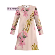 Jersey Muslimah Microfibre Blouse Floral Muslimah Purple Jersey Muslimah Plus Size Blouse Floral Mus