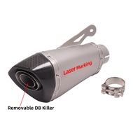 [อุปสรรค์] สำหรับ BMW S1000RR S1000R 2010 - 2016 60Mm มอเตอร์ไซค์หนีไอเสียมอเตอร์ครอสท่อไอเสียคาร์บอ