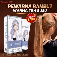 STYLEFIT Hair Dye Cream Pewarna Rambut Chestnut Brown Milk Tea No Bleach Long Lasting
