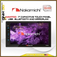 Nakamichi NAM 1700 - 2DIN-7'' W/MP5, MIRRORLINK, BT, MKV, FLV PLAYER - NO DVD Double Din Player