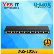 D-Link 16 Ports Slim Dimension Gigabit Desktop Switch (DGS-1016S)