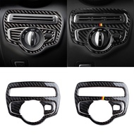 Car Styling For Mercedes Benz C-CLass GLC W205 C253 X253 C180 C200 C300 Car Headlight Switch Decoration Frame Trim Cover Stickers