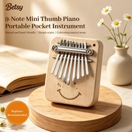 Betsy 9-Key Mini Kalimba Thumb Piano | Solid Wood Finger Piano | Numbered Keys | Portable Beginner M