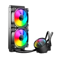ชุดน้ำปิด2ตอน COOLMOON ICEMOON 240 ARGB ชุดน้ำปิด CPU AIO LIQUID(5V ARGB)ปั้มน้ำแบบแสดงผลดิจิตอลAIO