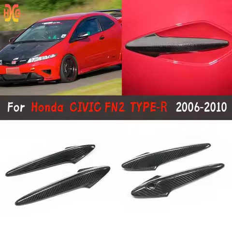 Real Dry Carbon fiber Outer door handle cover For Honda CIVIC FN2 FK TYPE-R 2006-2010 Automotive ext