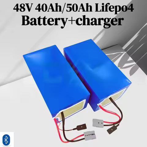 High-quality 48V 40/50Ah LiFePO₄ Battery (16S) w/Bluetooth BMS & APP Monitoring + 5A Charger | 2000W