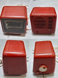 70年代的 Sanyo（三洋）翻頁鐘收音機vitage radio clock alarm flip red                                              